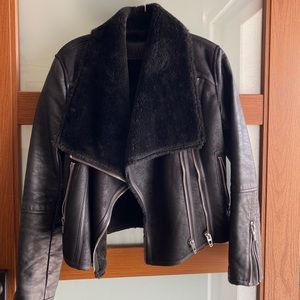 Faux Fur & Leather Jacket